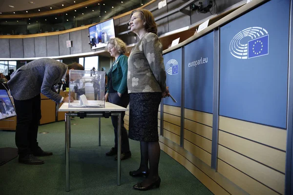 Miembros Del Parlamento Europeo Votan Una Comisión Parlamentaria Parlamento Bruselas —  Fotos de Stock