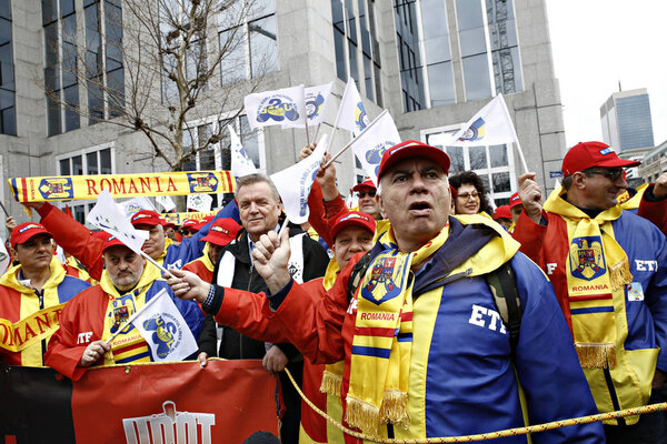 Protest rally of European representatives of Transport Sector Tr