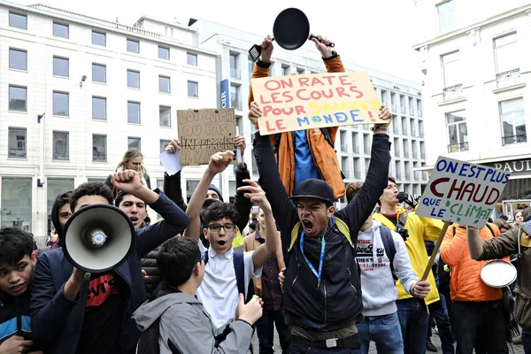 Klimaat activisten protest in Brussel, België — Stockfoto