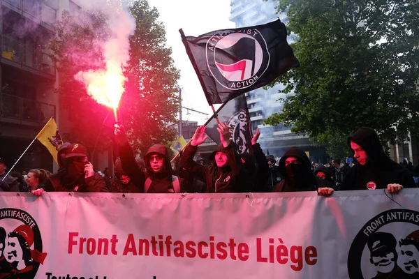 Bruxelles Belgique Mai 2019 Manifestants Brandissant Des Pancartes Criant Des — Photo