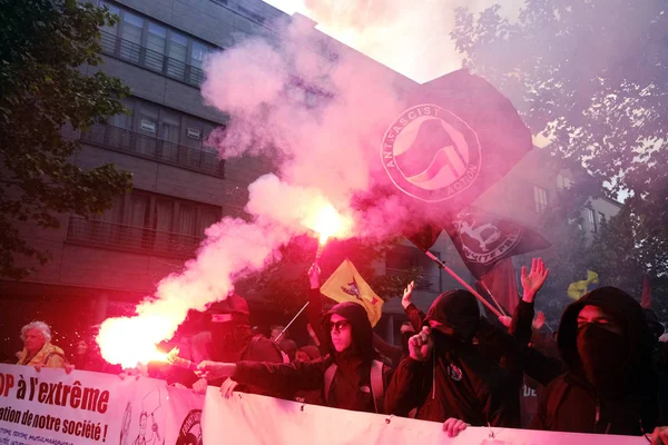 Brussel Belgia Mai 2019 Demonstranter Holder Opp Plakater Roper Sloguns – stockfoto