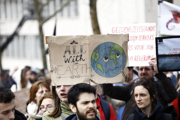 'Rise for Climate' demonstration Brussels, Belgium — Stock Photo, Image