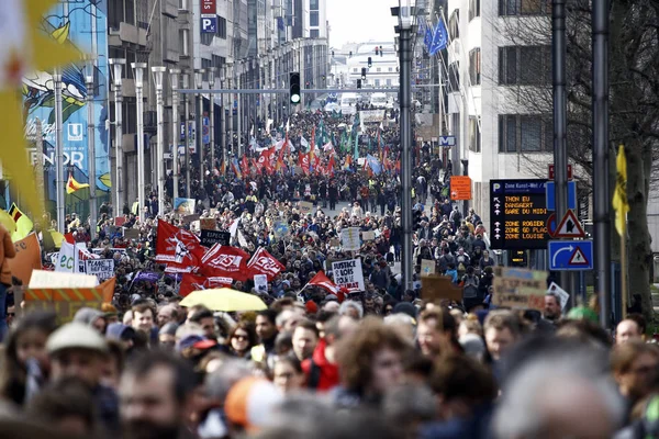 Демонстрация "Rise for Climate" Брюссель, Бельгия — стоковое фото