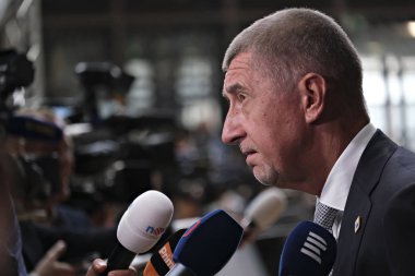 Brüksel, Belçika. 20. Haz. 2019. Çek Cumhuriyeti Başbakanı Andrej Babis, Ab liderler zirvesine katılmak üzere geldi.