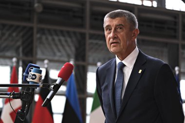 Brüksel, Belçika. 30. Haz. 2019. Çek Cumhuriyeti Başbakanı Andrej Babis, Ab liderler zirvesine katılmak üzere geldi.
