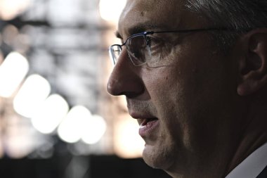 Brüksel, Belçika. 30 Haziran 2019.Hırvatistan Başbakanı Andrej Plenkoviç Avrupa Birliği (Avrupa Birliği) zirvesi için Avrupa Birliği Genel Merkezi'ne geldi.