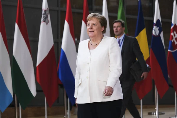 Brussels Belgia Juni Tahun 2019 Angela Merkel Kanselir Jerman Memberikan — Stok Foto