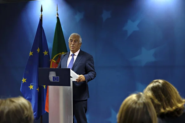 Brüksel Belçika Temmuz 2019 Portekiz Başbakanı Antonio Costa Avrupa Birliği — Stok fotoğraf