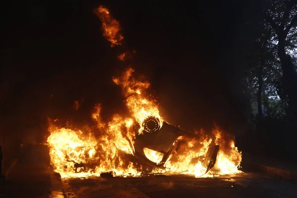 Gilet Gialli Protesta a Parigi, Francia — Foto Stock