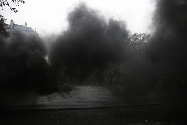 Protesta de chalecos amarillos en París, Francia —  Fotos de Stock