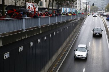 Hükümetin emeklilik reformunu protesto edin. Brüksel, Belçika