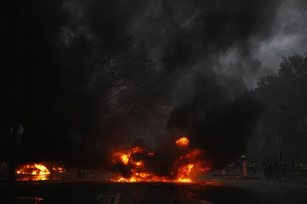 Gilet Gialli Protesta a Parigi, Francia — Foto Stock