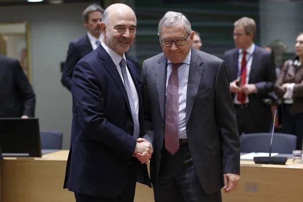 Eurogroup maliye bakanları Brüksel'de bir araya geldi, Belçika — Stok fotoğraf