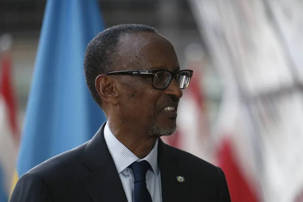 Presidente de Ruanda Paul Kagame, Bruselas — Foto de Stock