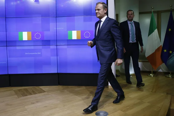 Donald Tusk, předseda Evropské rady a Irská — Stock fotografie