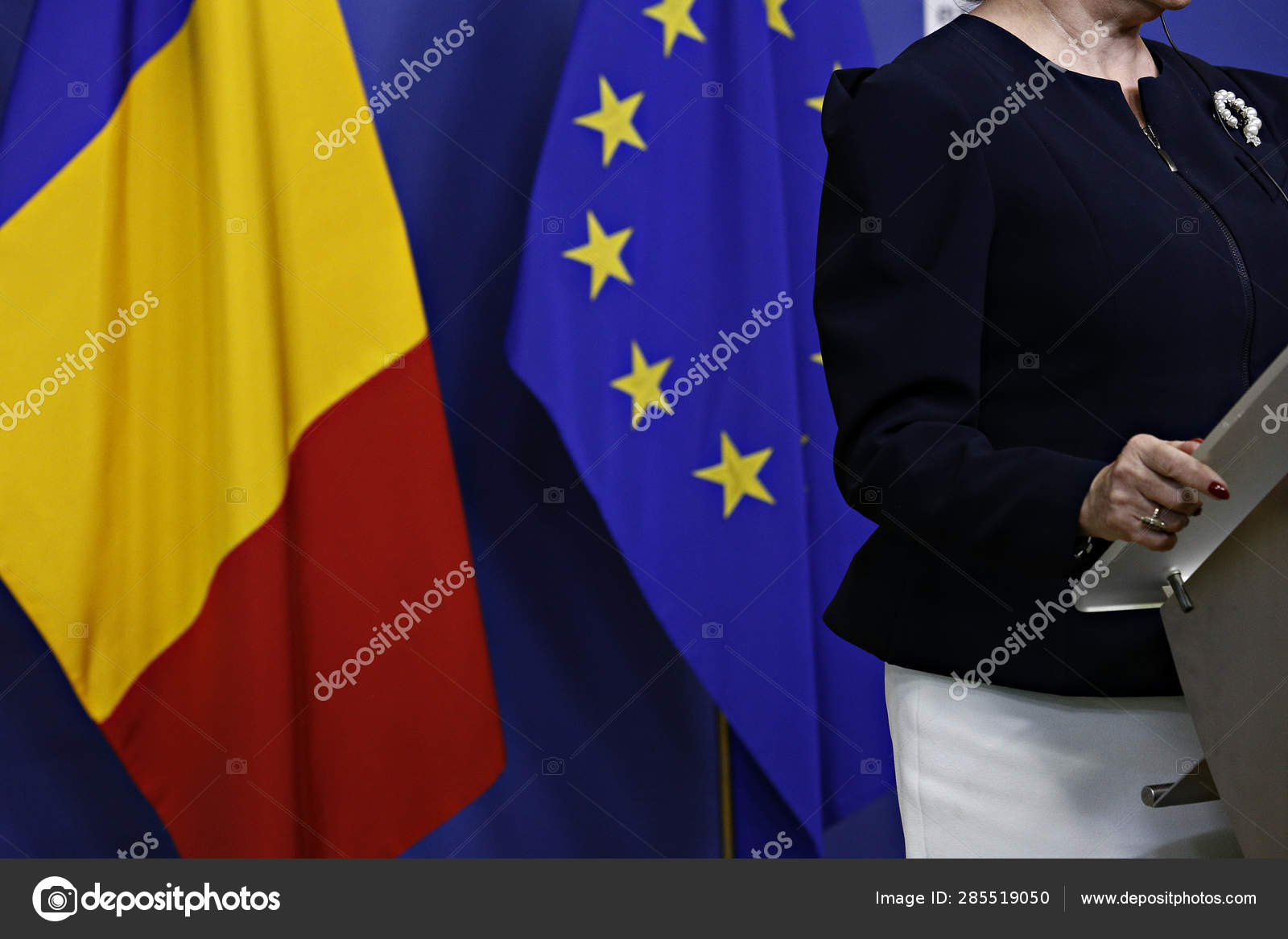 Romanian Prime Minister Viorica Dancila At The European Commissi Stock Editorial Photo C Ale Mi 285519050