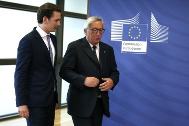 Avusturya Başbakanı Sebastian Kurz Brussel'de
