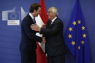 Avusturya Başbakanı Sebastian Kurz Brussel'de