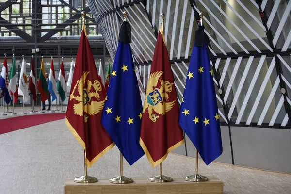 Прем'єр-міністр Чорногорії мило Дукановіч, Брюссель — стокове фото