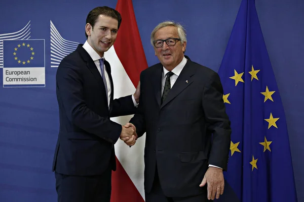 Sebastian Kurz osztrák kancellár, Brussel — Stock Fotó