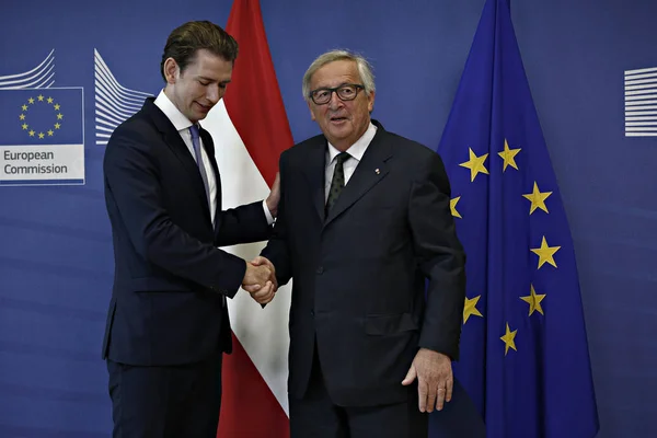 Le chancelier autrichien Sebastian Kurz à Bruxelles — Photo