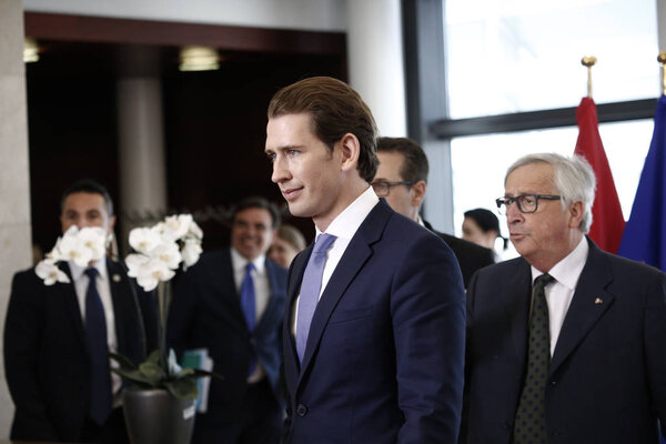 Austrian Chancellor Sebastian Kurz in Brussels