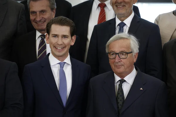Austriacki kanclerz Sebastian kurz w Brukseli — Zdjęcie stockowe