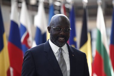 Liberya Başkanı George Weah , Brüksel