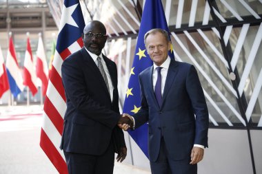Liberya Başkanı George Weah , Brüksel
