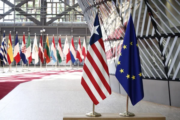 Präsident von Liberia george weah, brussels — Stockfoto