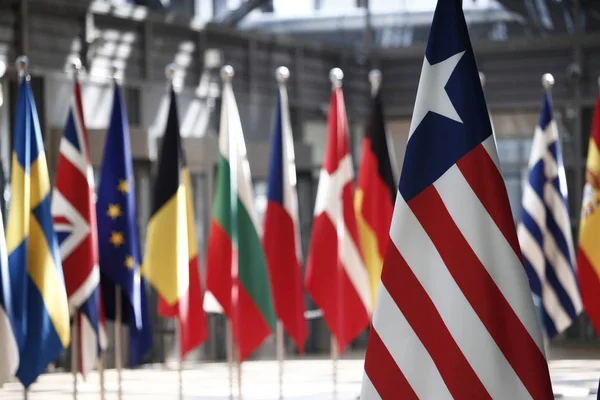 President of Liberia George Weah , Brussels — Stock Photo, Image