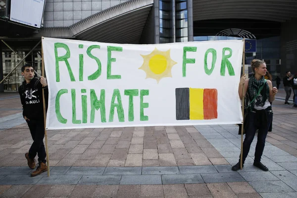 Acción sobre el cambio climático. Bruselas, Bélgica — Foto de Stock