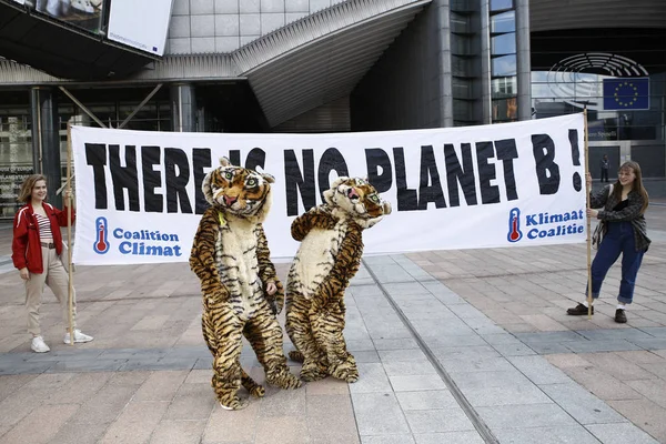 Action on climate change. Brussels, Belgium — Stock Photo, Image