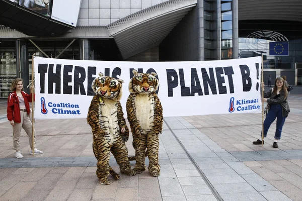 Action on climate change. Brussels, Belgium — Stock Photo, Image