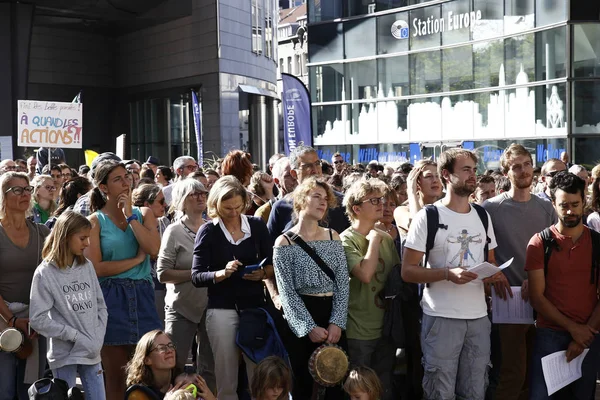 Actie inzake klimaatverandering. Brussel, België — Stockfoto