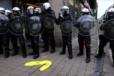 Brüksel'de Sarı Yelekler Protestosu