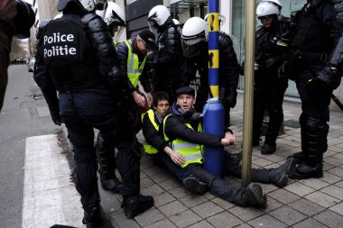 Brüksel'de Sarı Yelekler Protestosu