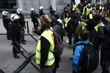 Brüksel'de Sarı Yelekler Protestosu