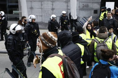Brüksel'de Sarı Yelekler Protestosu