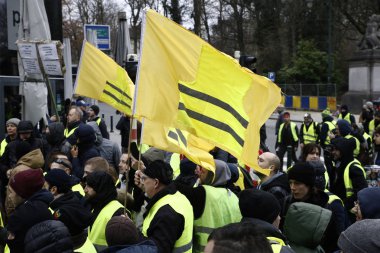 Brüksel'de Sarı Yelekler Protestosu