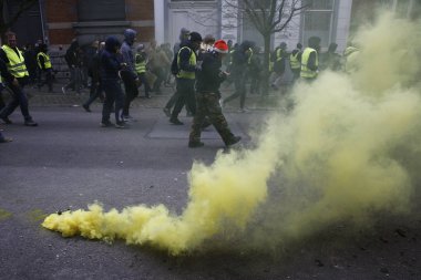 Brüksel'de Sarı Yelekler Protestosu
