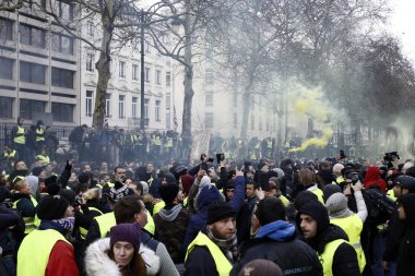 Brüksel'de Sarı Yelekler Protestosu