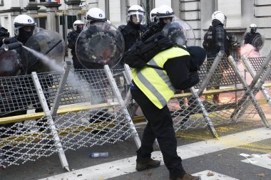 Brüksel'de Sarı Yelekler Protestosu