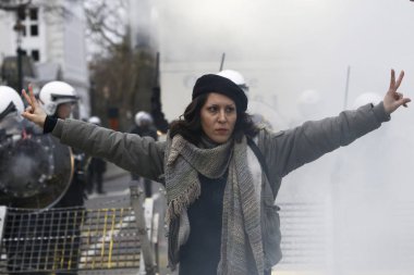 Brüksel'de Sarı Yelekler Protestosu