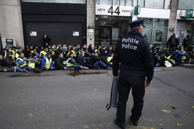 Brüksel'de Sarı Yelekler Protestosu