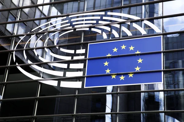 Vista Exterior Del Edificio Del Parlamento Europeo Bruselas Bélgica Septiembre — Foto de Stock