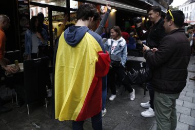 Belçika futbol takımı taraftarları Brüksel, Belçika maç izlemek