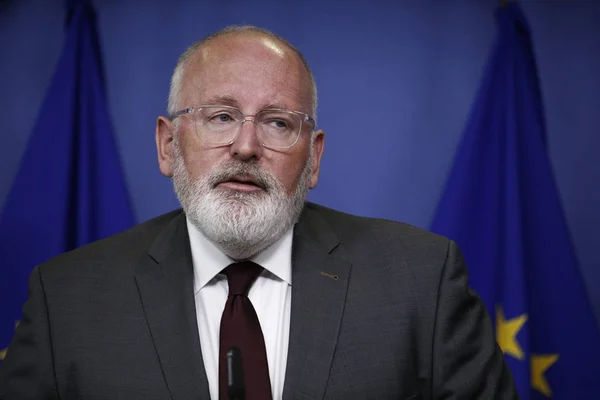 Comisario de la UE Frans Timmermans, Bruselas — Foto de Stock