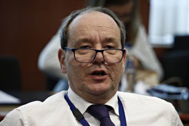 Eurogroup maliye bakanları 12 Temmuz 2017'de Brüksel'de Avrupa Konseyi'nde toplandı.