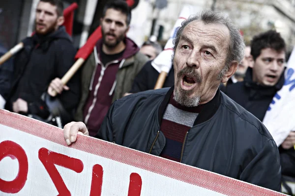 Görögország-gazdaság-munka-tiltakozás — Stock Fotó